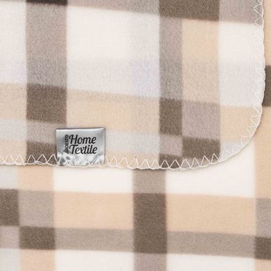 ARDESTO Плед Fleece, 130х160см, 100% полиэстер, клетка, бежевый