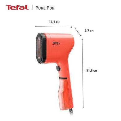 Отпариватель Tefal компактный PURE POP CORAL, 1300Вт, 70мл, постоянный пар - 20гр, красный DT2022E1 фото