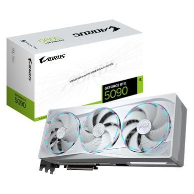 Gigabyte Graphic Adapter GeForce RTX 5090 32GB GDDR7 AORUS STEALTH ICE GV-N5090AORUSST_ICE-32GD фото