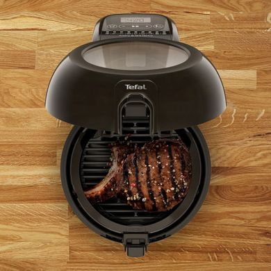Tefal Мультипечь ActiFry & Grill Genius, 1500Вт, чаша-4л, сенсорне управл., пластик, подкл. к смартфону, черно-золотой FZ775810 фото