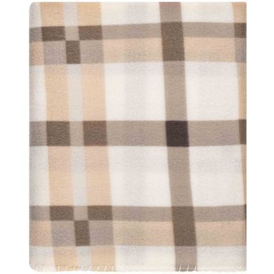 ARDESTO Плед Fleece, 130х160см, 100% полиэстер, клетка, бежевый