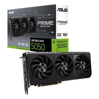 ASUS Видеокарта GeForce RTX 5050 8GB GDDR6 OC PRIME-RTX5050-O8G 90YV0N70-M0NA00 фото