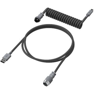 HyperX Кабель USB-A - USB-C спиральный, 1.37м Grey 6J678AA фото