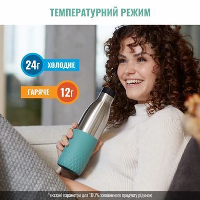 Термобутылка Tefal Bludrop, 500мл, диам70, t хол. 24ч, гор.12ч, нерж.сталь+пластик, зелёный N3110610 фото