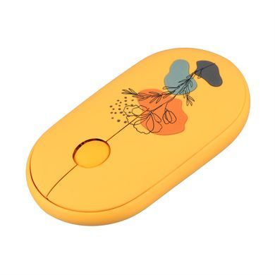 2E Миша MF300 FLORA:POPPY Silent WL BT, жовтий 2E-MF300WFLORAYW фото