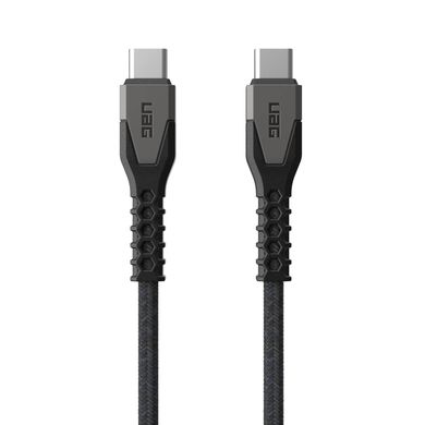 UAG Кабель USB-C > USB-C зарядка/синхронизация, 1.5м, 60Вт, Type-C, Rugged Kevlar, Black/Orange 9B4413114030 фото