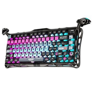 GravaStar Клавіатура механічна Mercury V75 Pro 80keys, Magnetic Jade Gaming, 8K, USB-A, RGB, Cyberpunk GS_V75_PRO_RM_EGRY фото