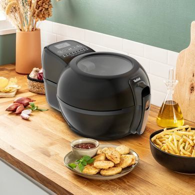 Tefal Мультипечь ActiFry & Grill Genius, 1500Вт, чаша-4л, сенсорне управл., пластик, подкл. к смартфону, черно-золотой FZ775810 фото