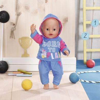 Набір одягу для ляльки BABY BORN - СПОРТИВНИЙ КОСТЮМ ДЛЯ БІГУ (на 43 cm, блакитний) 830109-2 фото