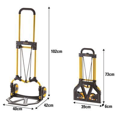 Stanley universal cargo trolley, folding, platform 39x28cm, up to 70kg, weight 3.9kg SXWT-FT580 фото