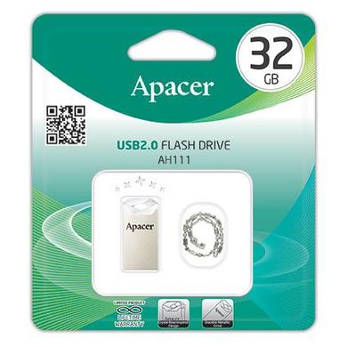 Накопичувач Apacer 32GB USB 2.0 Type-A AH111 Crystal AP32GAH111CR-1 фото