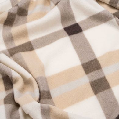 ARDESTO Плед Fleece, 130х160см, 100% полиэстер, клетка, бежевый