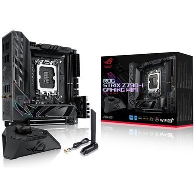 ASUS Материнcкая плата ROG STRIX Z790-I GAMING WIFI s1700 Z790 2xDDR5 M.2 HDMI Thunderbolt Wi-Fi BT mITX 90MB1CM0-M0EAY0 фото