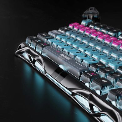 GravaStar Клавіатура механічна Mercury V75 Pro 80keys, Magnetic Jade Gaming, 8K, USB-A, RGB, Cyberpunk GS_V75_PRO_RM_EGRY фото