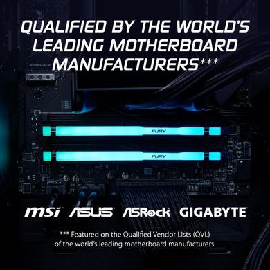 Kingston Пам'ять ПК Kingston DDR5 16GB 6800 FURY Beast FURY Beast White EXPO KF568C34BBE-16 фото