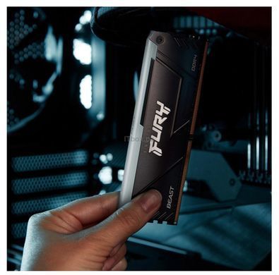 Kingston Пам'ять ПК Kingston DDR4 16GB 3200 FURY Beast RGB KF432C16BB12A/16WP фото