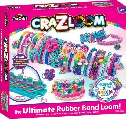 Cra-Z-Art Набір для виготовлення браслетів Cra-Z-Art Charm Loom Studio Mermaid and Unicorn 17350CRA фото