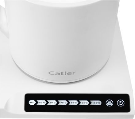 CATLER Электрочайник 0.6л, Strix, заварник, нерж. сталь, поддержка температуры, сенс. управл., белый BM500CHARLOTTA фото