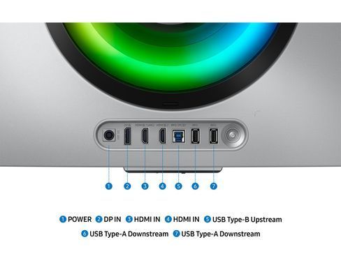Samsung Монітор Samsung 34" Odyssey OLED G85S HDMI, DP, USB, Bluetooth, MM, OLED, 3440x1440, 0.3ms, HAS, FreeSync Premium Pro, CURVED LS34DG852SZXUA фото