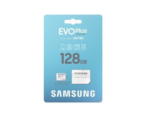 Samsung Карта памяти microSD 128GB C10 UHS-I R130MB/s Evo Plus + SD MB-MC128SA/EU фото