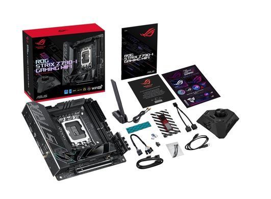 ASUS Материнcкая плата ROG STRIX Z790-I GAMING WIFI s1700 Z790 2xDDR5 M.2 HDMI Thunderbolt Wi-Fi BT mITX 90MB1CM0-M0EAY0 фото
