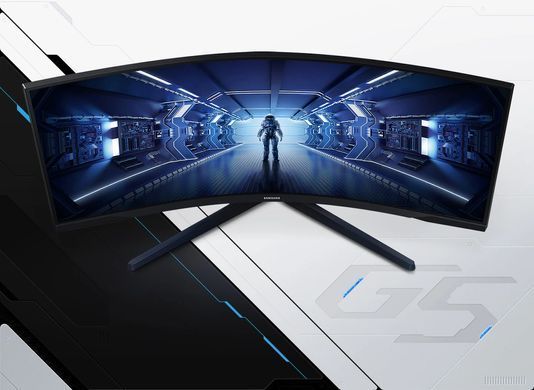 Samsung Монітор Samsung 34" Odyssey G5 C34G55TWW D-Sub, 2xHDMI, DP, VA, 3440x1440, 21:9, 165Hz, 1ms, CURVED LC34G55TWWIXUA фото