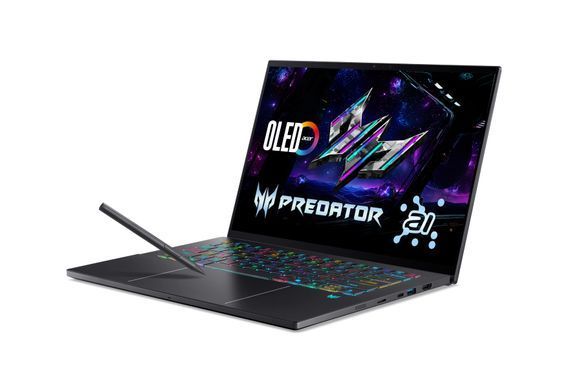 Acer Ноутбук Acer Predator Triton 14 PT14-52T 14.5" 2.8K OLED Touch, Intel U9-288V, 32GB, F2TB, NVD5070-8, Win11P, чорний NH.QU9EU.001 фото