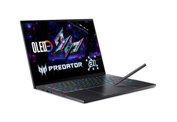 Acer Ноутбук Acer Predator Triton 14 PT14-52T 14.5" 2.8K OLED Touch, Intel U9-288V, 32GB, F2TB, NVD5070-8, Win11P, чорний NH.QU9EU.001 фото