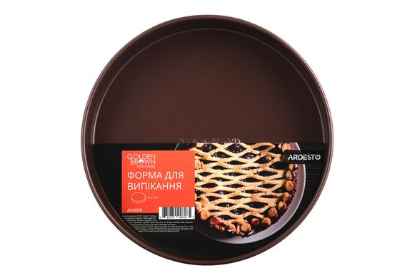 Форма для выпечки Ardesto Golden Brown круглая 24 см, коричневый,красный, углеродистая сталь AR2402R фото
