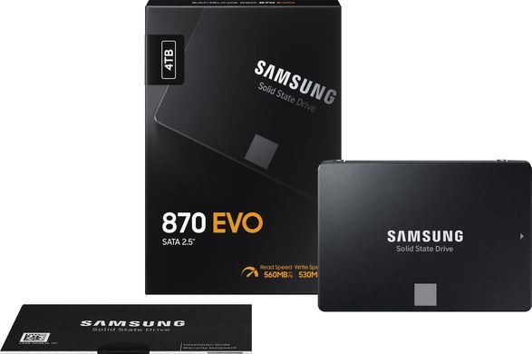 Samsung Накопитель SSD 2.5" 4TB SATA 870EVO MZ-77E4T0B/EU фото