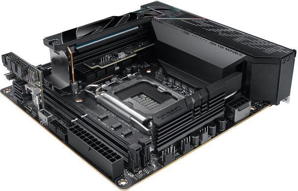 ASUS Материнcкая плата ROG STRIX Z790-I GAMING WIFI s1700 Z790 2xDDR5 M.2 HDMI Thunderbolt Wi-Fi BT mITX 90MB1CM0-M0EAY0 фото