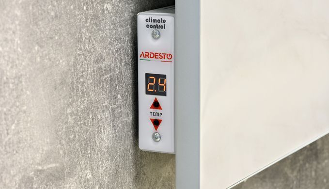 ARDESTO HCP-750[Керамічна панель, 15м2, 750Вт, електр. упр-ння, 90 х 60см, терморегулятор, білий мармур] HCP-750RWTM фото