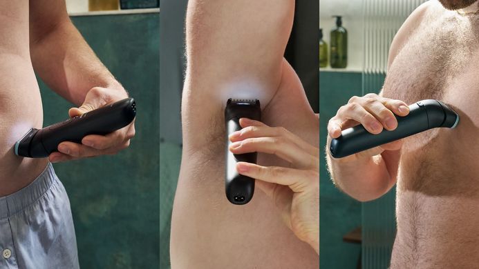 Philips Триммер Philips Series 7000 для тела и интимных зон, акум., насадок-5, сталь, черный BG7470/15 фото