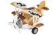 Літак металевий інерційний Same Toy Aircraft коричневий зі світлом і музикою 1 - магазин Coolbaba Toys