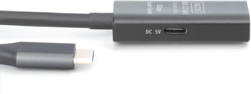 Digitus Удлинитель USB 3.2 Gen1 Active Cable 5G, C/M-A/F, 5м, черный DA-73110 фото