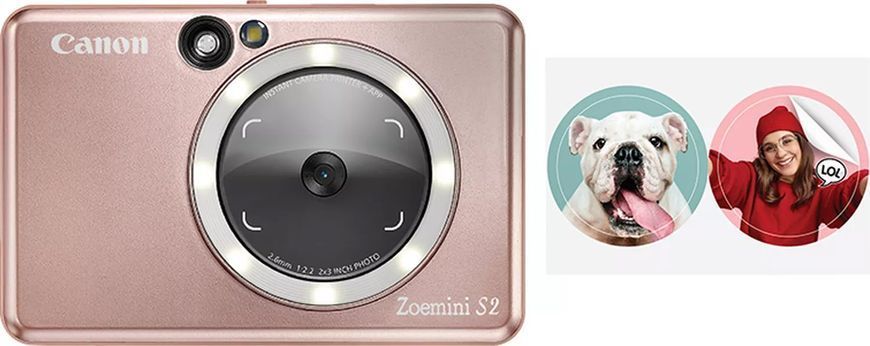 Canon Портативна камера-принтер ZOEMINI S2 ZV223 Rose Gold 4519C006 фото