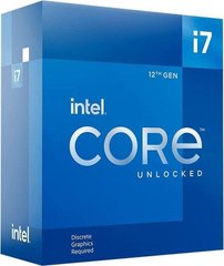 Intel ЦПУ Core i7-12700KF 12C/20T 3.6GHz 25Mb LGA1700 125W w/o graphics Box BX8071512700KF фото