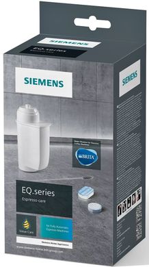 Набір для чистки кавоварок Siemens, 10 т. від жиру, 3 т. від накипу, 1 фільтр, 1 щітка TZ80004A фото