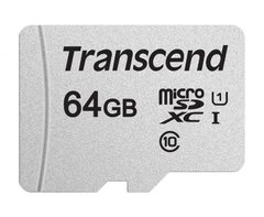 Карта памяти Transcend microSD 64GB C10 UHS-I R100/W20MB/s TS64GUSD300S фото