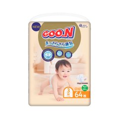 Підгузки GOO.N Premium Soft для дітей 7-12 кг (розмір 3(M), на липучках, унісекс, 64 шт) 863224 фото