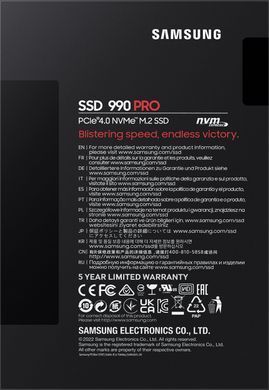 Samsung Накопитель SSD M.2 1TB PCIe 4.0 990PRO MZ-V9P1T0BW фото