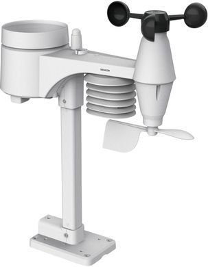 Sencor meteorological station, in/out measurement, CR2032x1+AAx3, temperature, humidity, time, weather forecast, atm. pressure, wind speed SWS9400 фото