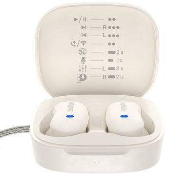 Belkin Навушники TWS Soundform Anywhere True Wireless, кремовий AUC014HQCR фото