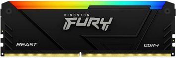 Kingston Пам'ять ПК Kingston DDR4 16GB KIT (8GBx2) 3200 FURY Beast RGB KF432C16BB2AK2/16WP фото