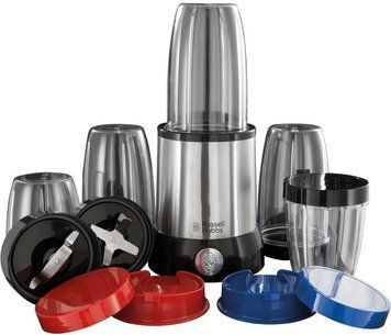 Блендер Russell Hobbs стаціонарний Nutri Boost, 700Вт, чаша-700мл, чопер 300мл, чорно-сріблястий 23180-56 фото