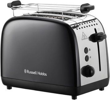 Russell Hobbs Тостер Colours Plus, 1600Вт, нержавейка, подогрев,разморозка, черный 26550-56 фото