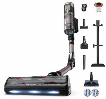 Rowenta Пилосос Rowenta безпровідний X-Force Flex 16.60 Aqua Animal, 315Вт, вологе прибирання, конт пил -0.65л, автон. робота до 120хв, HEF system 99,9%, чорно-бронзовий RH9CD9E0 фото