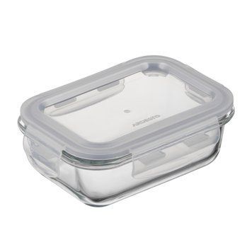 ARDESTO Food storage container Gemini 0.38l, borosilicate glass, plastic, rectangular, transparent AR1240BRC фото
