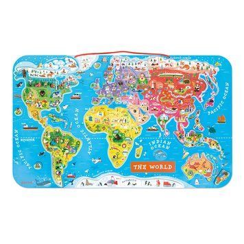 Магнитная карта мира Janod англ.язык 92 эл. J05504 фото