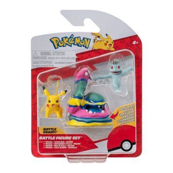 Набір ігрових фігурок POKEMON W19 - МАЧОП, ПІКАЧУ, АЛОЛА МАК PKW3597 фото